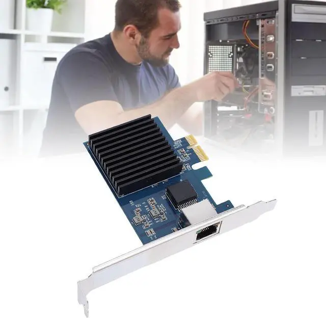 Alt view image 7 of 7 - 10G PCIe Network Card, RJ45 Port Network Card, PCI Express Gen 4 X1 to 10 Gigabit Ethernet Adapter, Ethernet LAN Controller, Internal Computer Networking Cards