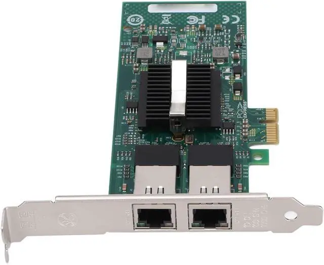Alt view image 4 of 7 - Gigabit PCIE Network Card, 82576GB Chip PCIE X1 Gigabit Dual Port PCI Express Network Adapter Electric Port Desktop Computer Wired Network Card