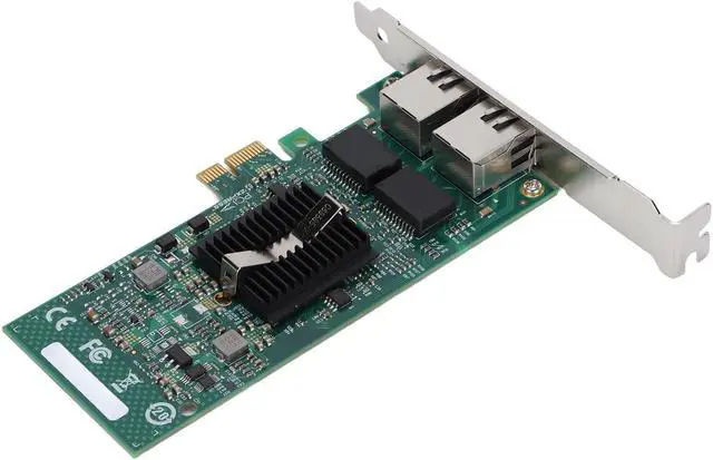 Alt view image 5 of 7 - Gigabit PCIE Network Card, 82576GB Chip PCIE X1 Gigabit Dual Port PCI Express Network Adapter Electric Port Desktop Computer Wired Network Card