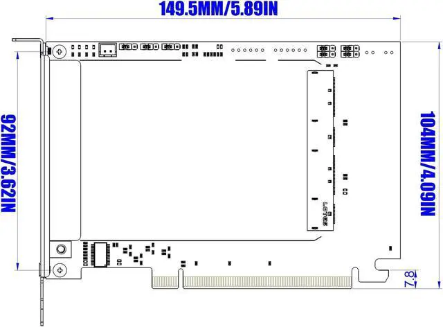 Alt view image 6 of 7 - Robust PCIe X16 to GenZ 4C+ SFFTA-1002 OCP NIC Adapter, Networking Card for Seamless Server Integration
