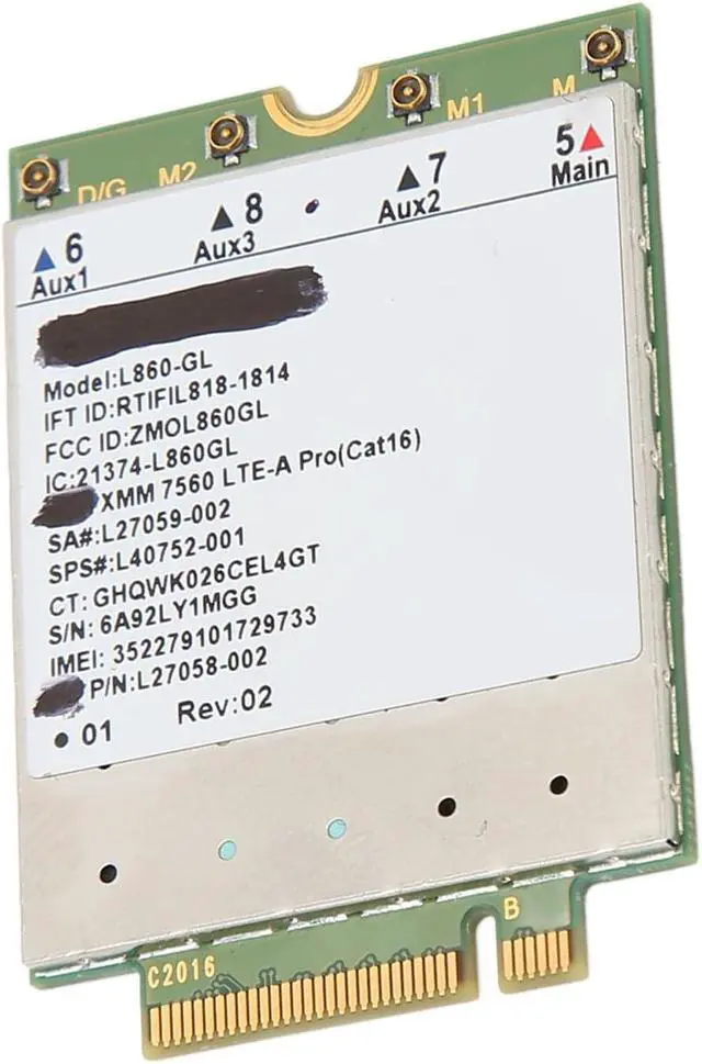 Alt view image 6 of 7 - L860 GL M.2 Network Card, 1Gbps High Speed Internet, Full LTE Band Coverage, for Win Laptop, Easy Plug and Play