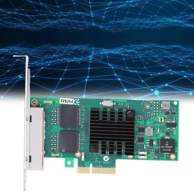 Alt view image 3 of 7 - Naroote 1000Mbps Gigabit Ethernet PCI Express Network Card High Performance with 350AM4 Controller RJ45 Port PCIE Network Stable Reliable Operation Adapter for Server Desktop