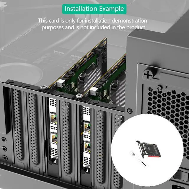 Alt view image 2 of 7 - PCIe5.0 X16 to 4C+ Adapters Card for OCP3.0 NIC3.0 Networking Cards Full Speed 400G 800G