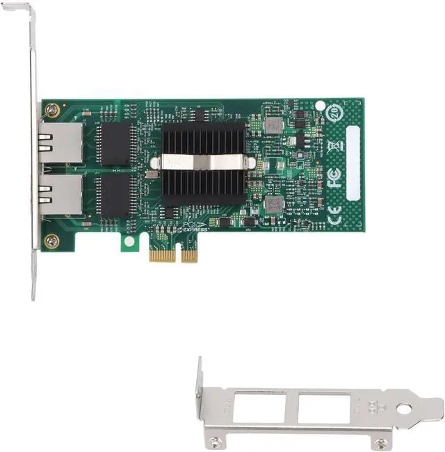 Alt view image 6 of 7 - Gigabit PCIE Network Card, 82576GB Chip PCIE X1 Gigabit Dual Port PCI Express Network Adapter Electric Port Desktop Computer Wired Network Card