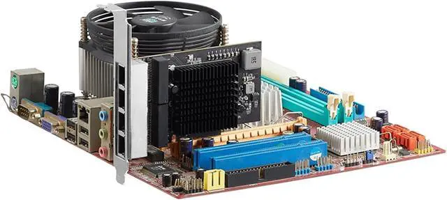 Alt view image 5 of 7 - 2.5 Gigabit 4 Port PCIe RJ45 10/100/1000/2500Mbps 8125B Chip 4 Port Gigabit Networking Card Adapter for Desktop