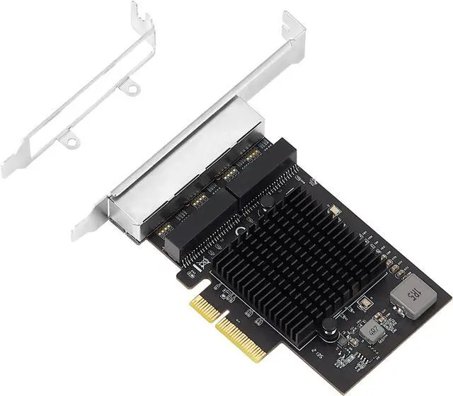 Main image of 2.5 Gigabit 4 Port PCIe RJ45 10/100/1000/2500Mbps 8125B Chip 4 Port Gigabit Networking Card Adapter for Desktop