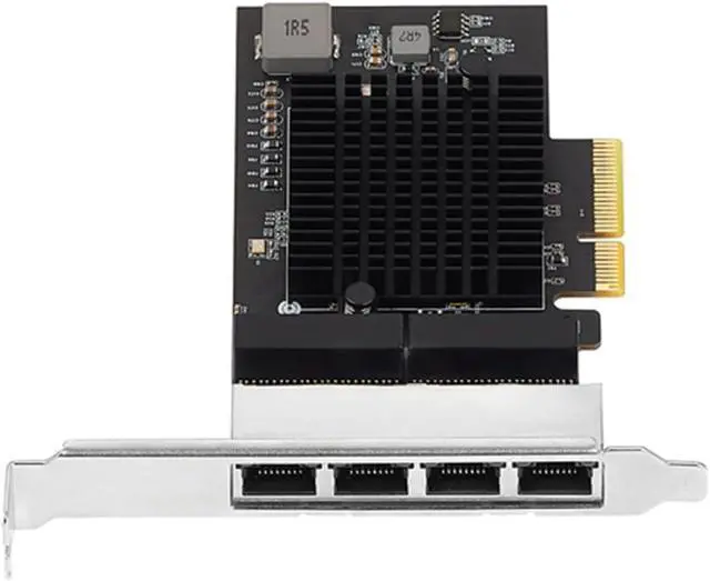 Alt view image 6 of 7 - 2.5 Gigabit 4 Port PCIe RJ45 10/100/1000/2500Mbps 8125B Chip 4 Port Gigabit Networking Card Adapter for Desktop