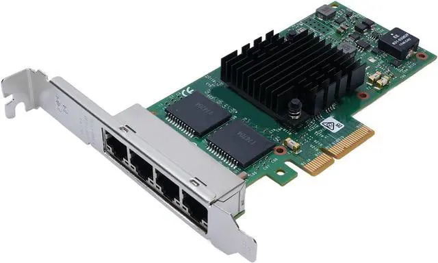 Main image of 10 100 1000Mbps PCIe Network Card, Gigabit Ethernet Adapter, I350T4 4 Port PCIE Gigabit Ethernet Server Adapter for for Server for Linux