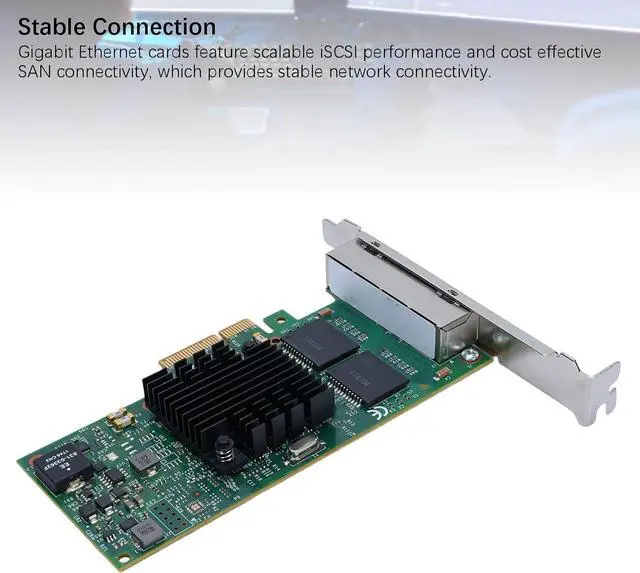 Alt view image 5 of 7 - 10 100 1000Mbps PCIe Network Card, Gigabit Ethernet Adapter, I350T4 4 Port PCIE Gigabit Ethernet Server Adapter for for Server for Linux