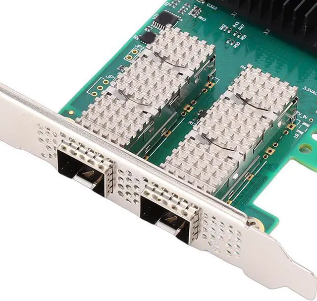 Alt view image 6 of 7 - Dual Port Server Network Card, 10Gbps High Speed with RDMA Technology for Data Centers and Virtual Overlay Networks PCIe x8 Adapter