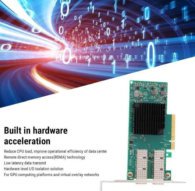 Alt view image 5 of 7 - Lx Dual Port 25G SFP28 PCIe NIC, MCX4121A XCAT Network Card with RDMA and SR IOV Support for Server and Data Center