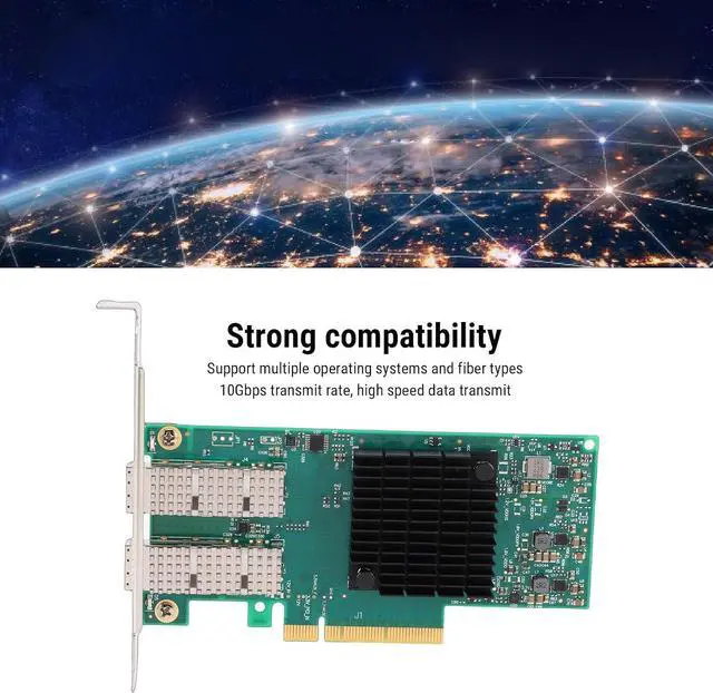 Alt view image 4 of 7 - GOWENIC Dual Port 10G Server Network Adapter Card BCM57416 Based with RDMA and Hardware Acceleration for Data Center Virtualization