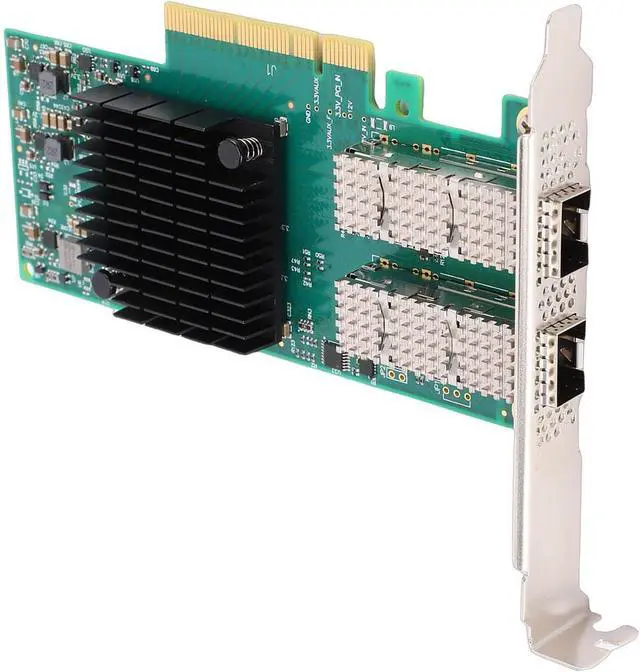 Alt view image 5 of 7 - Denash 10G Dual Port Server Network Card Low Latency High Efficiency for Data Center, PCIe X8 Controller for 10/Server 2019, 2 X 25G SFP28 Interfaces for Virtual Overlay Networks