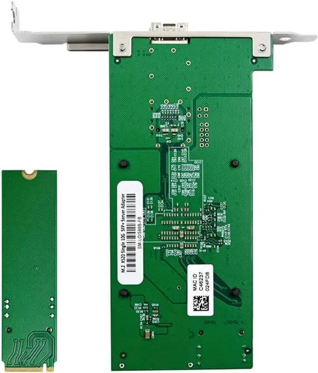 Alt view image 2 of 6 - M.2 10G Server Network Card M.2 M X520-DA1 10G SFP+ Fiber Optic Industrial Computer Server Network Card JL82599EN Chip