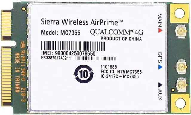 Main image of MC7355 3G 4G LTE/HSPA+ GPS 100Mbps Module Mini PCI-E WWAN Card Unlocked (MC7355) for AT&T