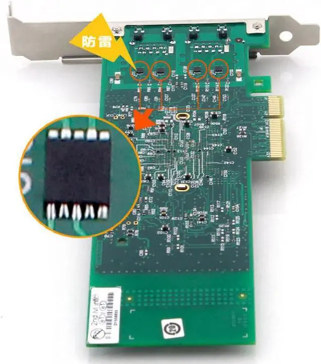 Alt view image 3 of 6 - Dual-port Gigabit Ethernet Server Adapter PCI-E Gigabit Ethernet Dual port E1G42ET