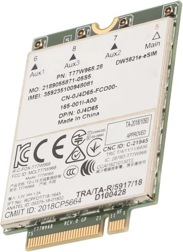 Alt view image 3 of 7 - fosa T77W968 Card, 4G LTE Network Module, High Speed, 4G LTE M.2 Network Card with eSIM Support, WAN, Plug and Play, Material
