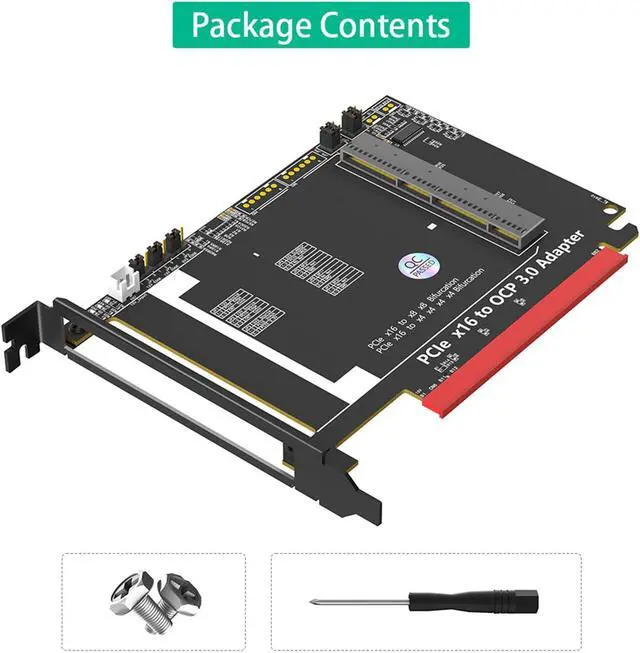 Alt view image 6 of 7 - Fast Speed PCIe 5.0 X16 to OCP NIC3.0 Adapter Card for 25G 100Gbps Ethernet Efficient Networking
