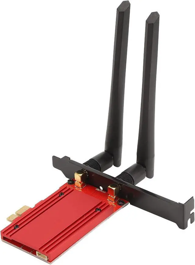 Alt view image 2 of 7 - Wireless Network Card, Triple Band 6GHz 5.8GHz 2.4GHz WIFI6E BT5.2 PCIE X1 Gigabit WiFi Network Adapter Card with Antenna for Desktop Computer