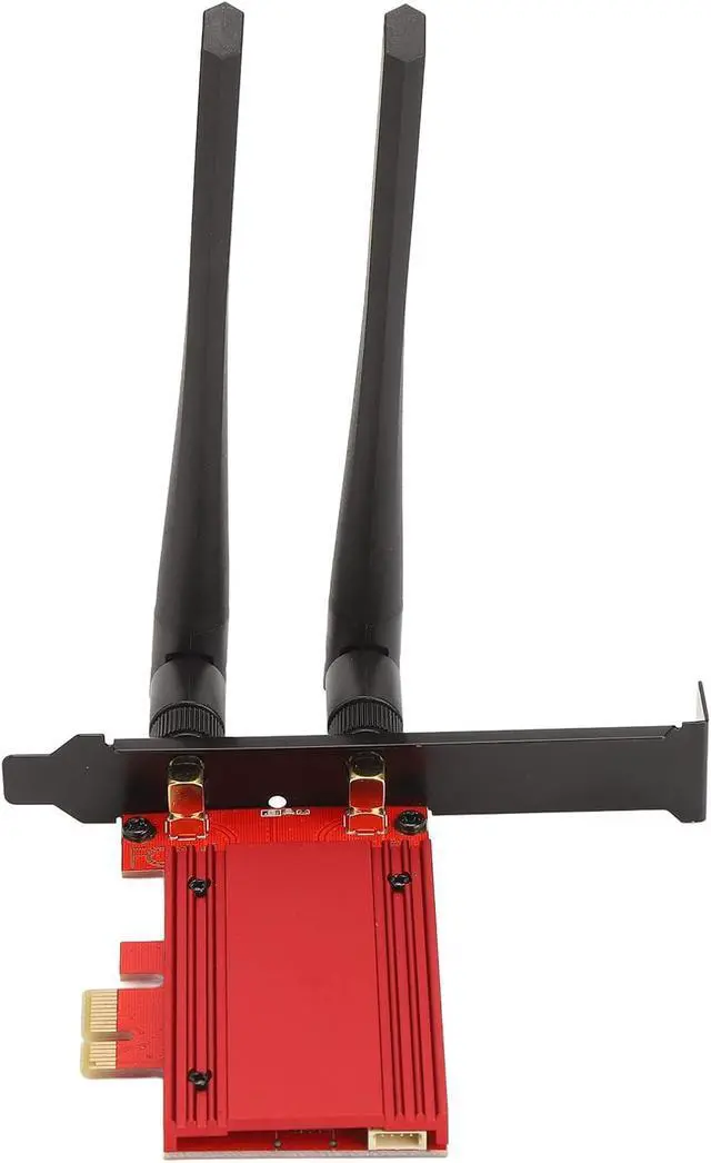 Alt view image 3 of 7 - Wireless Network Card, Triple Band 6GHz 5.8GHz 2.4GHz WIFI6E BT5.2 PCIE X1 Gigabit WiFi Network Adapter Card with Antenna for Desktop Computer