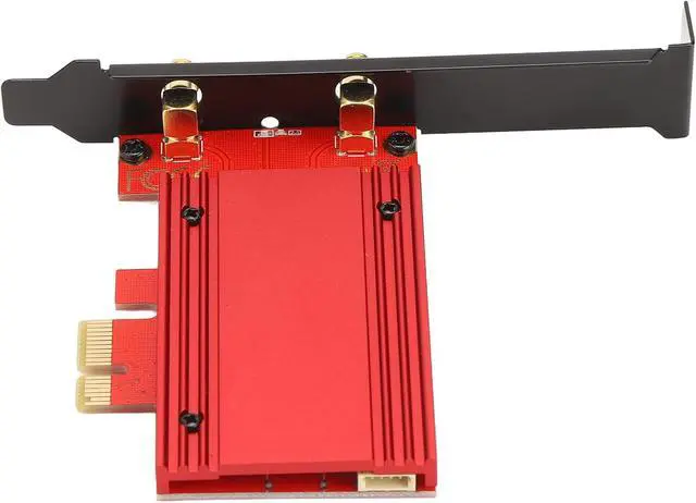 Alt view image 5 of 7 - Wireless Network Card, Triple Band 6GHz 5.8GHz 2.4GHz WIFI6E BT5.2 PCIE X1 Gigabit WiFi Network Adapter Card with Antenna for Desktop Computer