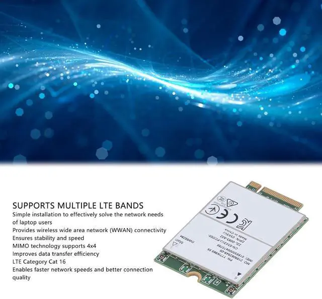 Alt view image 2 of 7 - 4G Module,T77W968 DW5829e Cat 16 LTE 4G Module Network Card for 7320 7330 7520 7530 7430 Laptop, MIMO 4x4 Technology, Easy Installation, Premium PCB Material