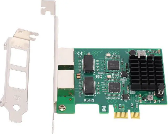 Alt view image 7 of 7 - CUIFATI Gigabit Network Card, Dual RJ45 Port 10 100 1000Mbps Wired Ethernet Adapter with Gold Plated Connector and Heatsink, for Desktop PC
