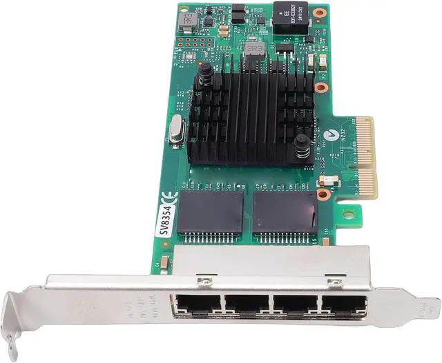Alt view image 6 of 7 - PCIe Gigabit Network Card, 1000Mbps PCI Express Ethernet Adapter with 350AM4 Controller, 4 RJ45 Port, 4 PCIE 2.1 Host Interface, with Low Profile Bracket