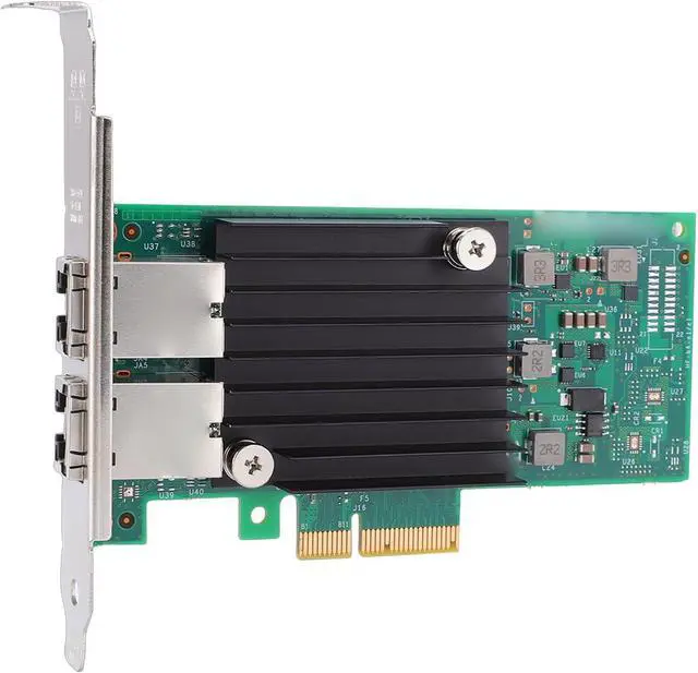 Alt view image 4 of 7 - 10Gb PCIe Network Card, Dual RJ45 Ports Ethernet LAN Adapter, PCI Express 3.0 X4 Server Network Card for Data Centers