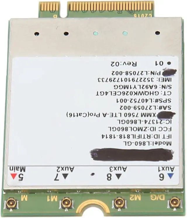 Alt view image 3 of 7 - L860 GL Network Card, M.2 Adapter, 1Gbps DL 150Mbps UL, Full Band LTE Support, Easy Plug and Play for Win Laptop