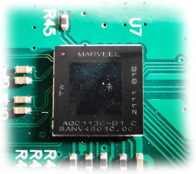 Alt view image 5 of 5 - KALEA-INFORMATIQUE PCIe 4.0 10 Gigabit Ethernet 1 Port RJ45 10G Network Controller Card with AQUANTIA AQC113C-B1 Chipset Low and High Profile