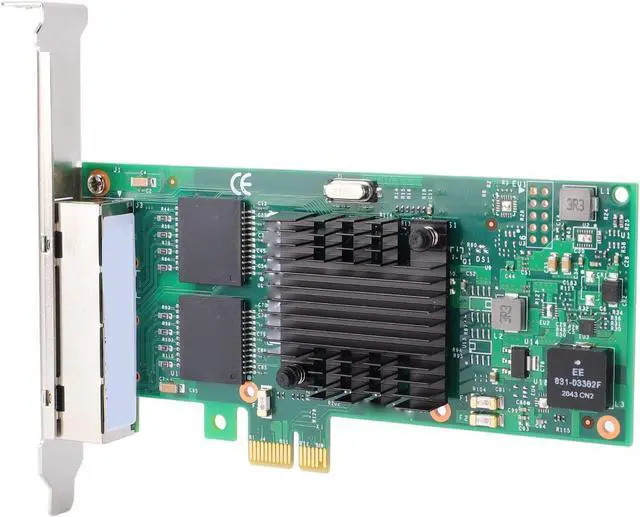 Main image of Yunseity PCI Express Network Card, Support for 350AM4 Chip 4 RJ45 Ports 1GbE PCIE 2.1 X1 Network Adapter with Low Profile Brackets, for Server Desktop PC Industrial Applications