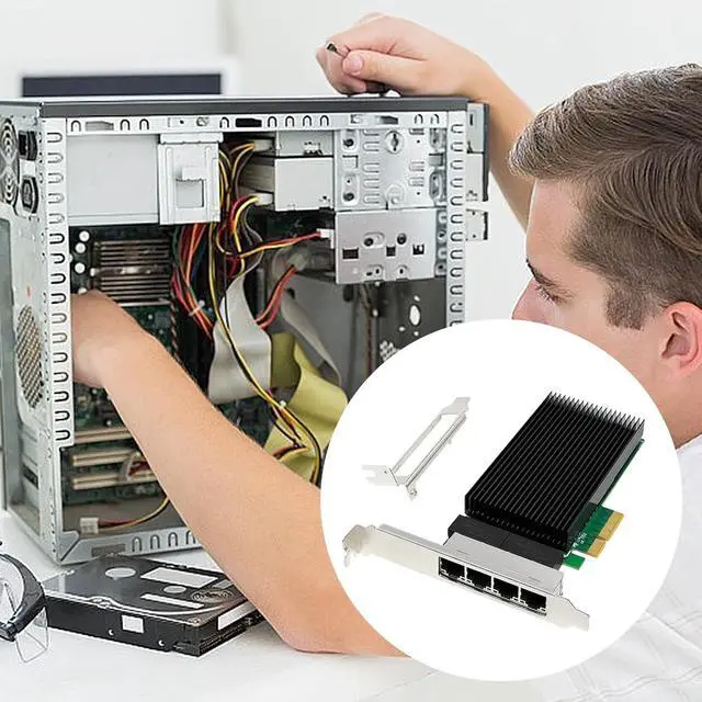 Alt view image 2 of 7 - 4 Port 2.5Ghz PCIe Networking Card with I226 Controller for Servers and Desktops Supports 2500BASE