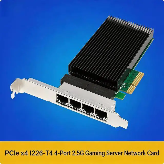 Alt view image 3 of 7 - 4 Port 2.5Ghz PCIe Networking Card with I226 Controller for Servers and Desktops Supports 2500BASE