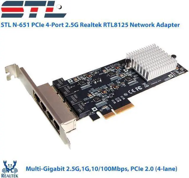 Main image of STL N-660 PCIe 4-Port 2.5G Realtek RTL8125 Network Adapter