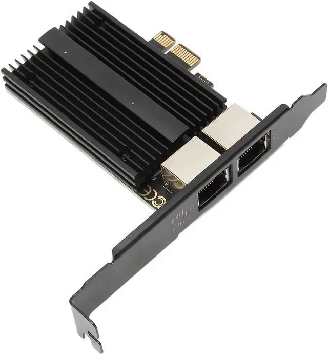 Alt view image 7 of 7 - Yunseity PCIe Network Card, 2.5Gbps Dual Port Gigabit Ethernet Card with Low Profile Bracket, for Desktop Workstation Server Gaming Laptop