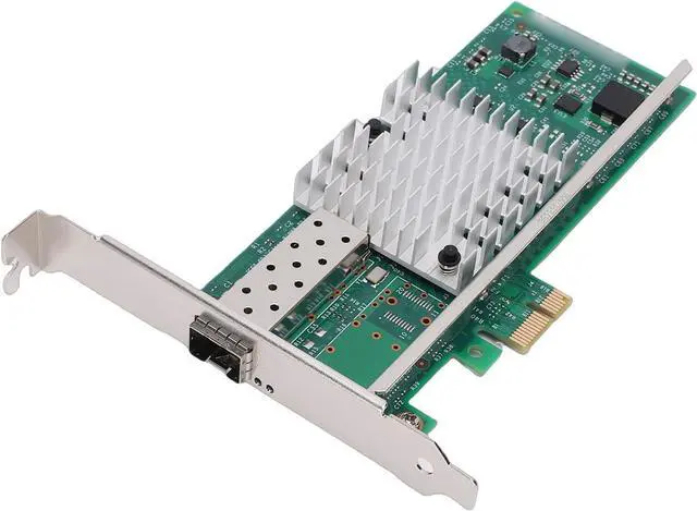 Alt view image 2 of 7 - Focket 10G PCIE Network Card, PCI E X1 Slot Compatible High Speed SFP Port, 82599 Chip Ethernet Card with Multi Mode Fiber Module, for VMware Server Desktop PC