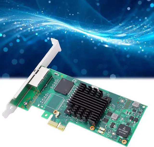 Alt view image 3 of 7 - Dual Port Gigabit PCIe Network Card, PCI Express 2.1 x1 Adapter with 350AM4 Chip, for Server Desktop Industrial Applications