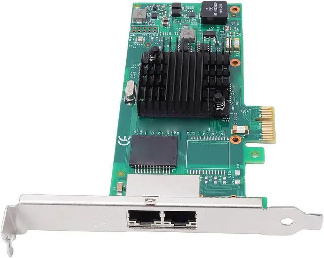 Alt view image 5 of 7 - Zyyini Gigabit PCIe Network Card, Dual RJ45 Port PCI Express Network Adapter Ethernet NIC Card with 350AM2 Chip, for Servers Desktops Industrial Applications