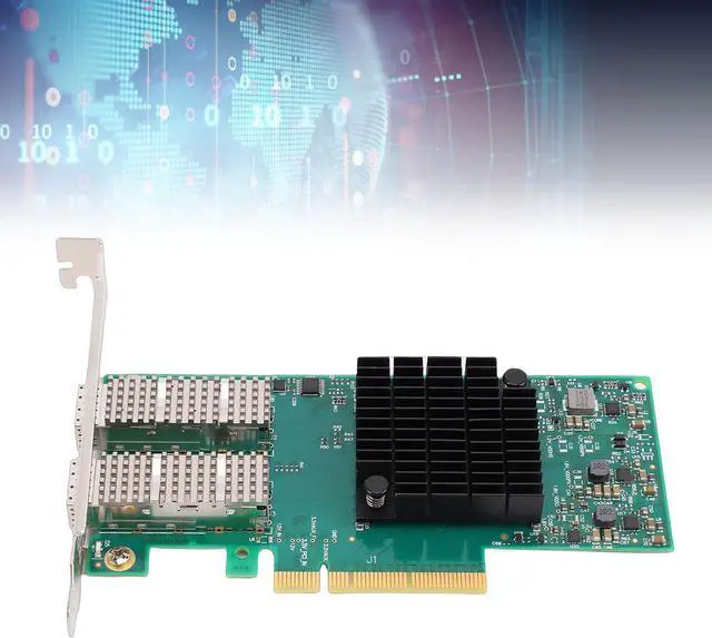 Alt view image 4 of 7 - Dual Port Server Network Card, 10Gbps 25Gbps High Speed Network Adapter with RDMA Technology and Low Latency, for Data Center GPU Computing and Virtual Overlay Networks