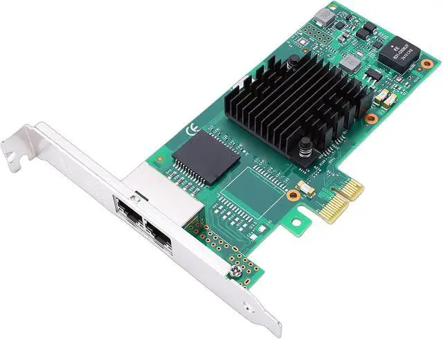 Alt view image 7 of 7 - GOWENIC Gigabit Ethernet Network Card, PCIE 2.1 x1 Network Adapter with Dual RJ45 Ports and 350AM4 Chip Support, for Server Desktop PC Industrial Applications