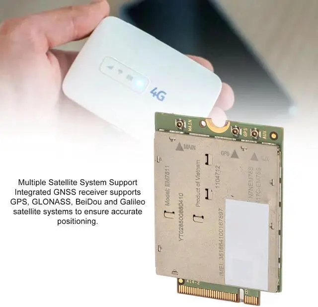 Alt view image 5 of 7 - Cryfokt 4G Module for Wireless, 600Mbps Download 150Mbps Upload LTE Cat12 Module with NGFF M.2 Interface, for Laptop Worldwide Communication
