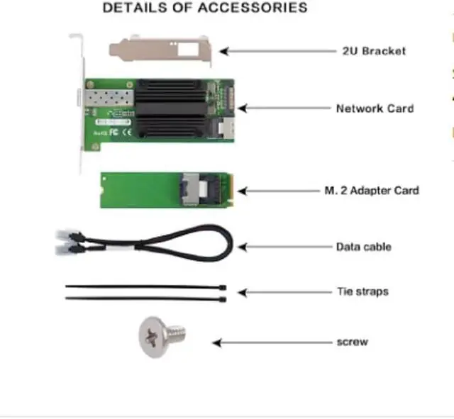 Alt view image 4 of 4 - 10G Ethernet Network Adapter,82599, 1 SFP+ Port, Switch for Secure Gigabit Connectivity