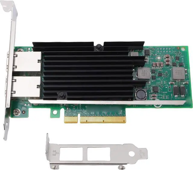Alt view image 7 of 7 - Dual RJ45 Port PCIe Network Card, X540T2 Controller for Server, with Intelligent Offloading and Heat Dissipation Design, Compatible with i iSCSI FCoE NFS