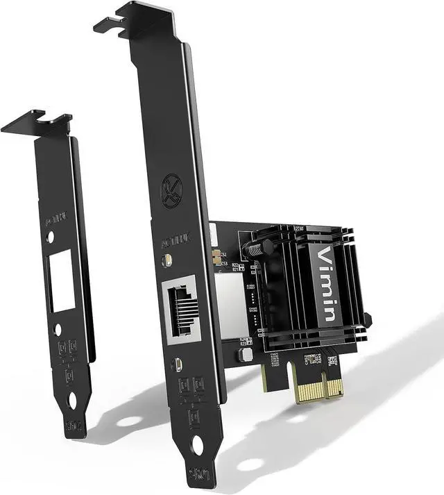 Main image of VIMIN 10G PCIe 4.0 x1 Network Card with Realtek RTL8127AT | support for 10G/5G/2.5G/1G/100M speedsx1, x4, x8, and x16 PCIe slots for maximum installation flexibility