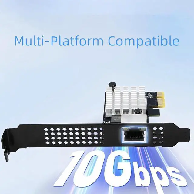 Alt view image 2 of 7 - 10Gbps PCIE4.0 to RJ45 Networking Card RTL8127 Chip Gigabit Ethernet PCIE Adapter 10000Mbps for PC Desktop