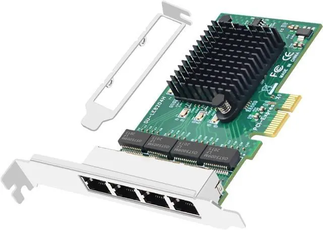 Main image of 1 Gb PCI-E Network Card with Realtek RTL8111H Chipset,Adaptive 10/100/1000Mbps Speed Pci Express 4 RJ45 Ports,Ethernet Card Pcie Nic Card Supports Windows/Linux