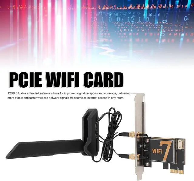 Alt view image 2 of 7 - PCIE Wi Fi Card, BT5.4 2.4G 5G 6G Tri Band Cordless Network Card, Ultra Low Latency, Desktop Cordless Network Adapter for 10 for Linux, for Chrome OS