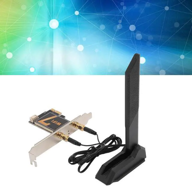 Alt view image 5 of 7 - Cryfokt 8774Mbps PCIE WiFi Card, Three Band Wireless Network Card with MU MIMO, 12DB Antenna for Desktop, Bluetooth 5.4