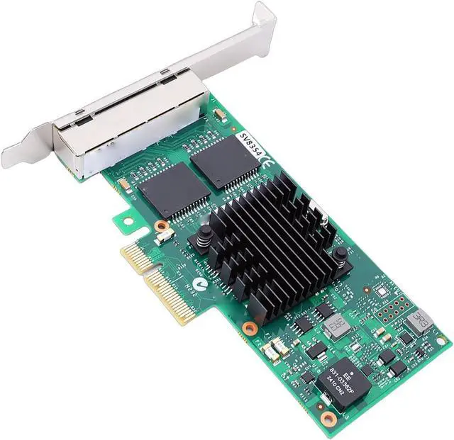Alt view image 6 of 7 - Gigabit Ethernet Network Card, 4 Port PCIe Network Adapter with 350AM4 Chipset and Low Profile Bracket, for Desktop PC Server Industrial Application